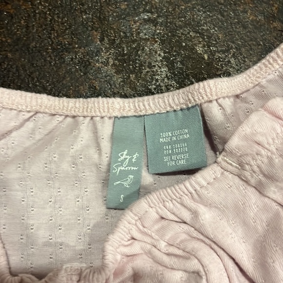 pink and green cropped cotton tops - Picture 4 of 4